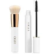 Ogee Volumizing Mascara & Blender Brush Bundle - Organic Mascara for Volume and Length with Profe...