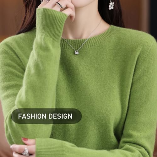 100% Cashmere Sweaters for Women, 2026 New Crew Neck Long Sleeve Pullover Sweater Soft Lightweight4