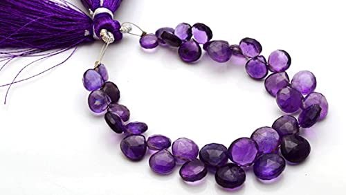 Améthyste violette en cœur pour fabriquer des bijoux bohèmes chics