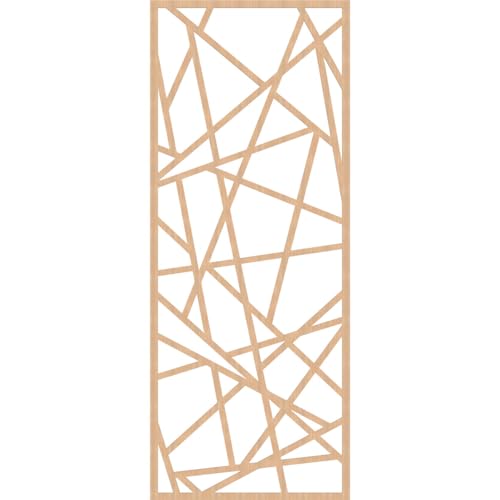 Image of Conway Decorative Pierced Fretwork Wood Wall Panels, 33 3 /8 inchW x 84 3 /8 inchH x 1 /4 inchT, Hickory