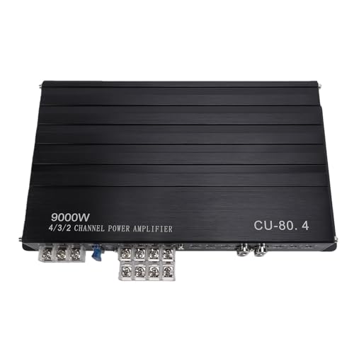 Dilwe 4-kanałowy Wzmacniacz Samochodowy Pełnozakresowy Samochodowy Wzmacniacz Stereo 4 X 80 W Moc Znamionowa 2 X 200 W Zmostkowane 20 Hz do 20 KHz 95 DB Stosunek S N dla 12 V Samochody Ciężarówki