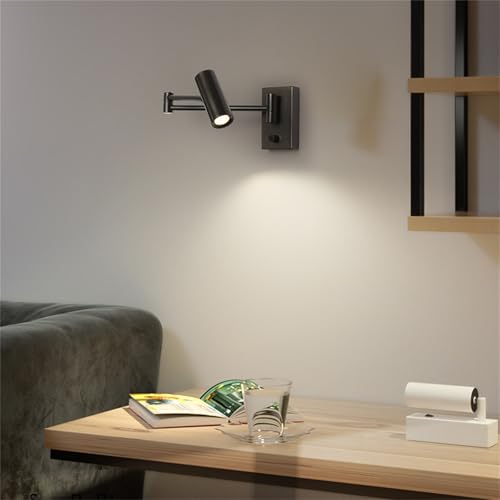 Lámpara de pared LED moderna plegable estilo industrial vintage con interruptor metálico 7