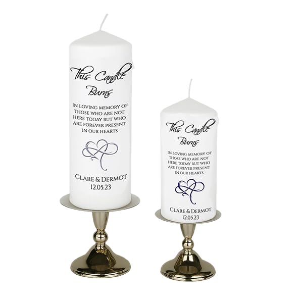 Personalised Wedding Absence Memorial Memory Candle with Infinity Heart This Candle Burns Verse by Just Candles