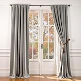 Lazzzy Velvet Curtains Grey Thermal Insulated Drapes for Bedroom Living Room Darkening Soft Luxury Noise Reducing Soundproof Soft Luxury Velvet Curtains 84 Inch Length 2 Panels Light Gray