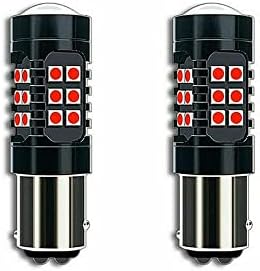 1157 LED-lampen, Ruiandsion 2 stks BAY15D 2057 2357 7528 10-30V Super Heldere 5630 17SMD LED-lampen Vervanging voor Backup Reverse Brake Achterlichten, Rood