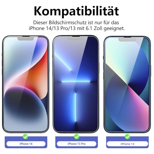 NEW'C Schutzfolie für iPhone 14/13/ 13 Pro für Panzerglas – Ansicht 2