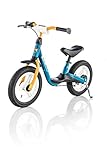 SCHICKES DESIGN: Die Farben blau und gelb sorgen für den richtigen Look und sind daher ein echter Hingucker. Die gesamte Gestaltung ist so ausgelegt, dass unser Laufrad Jungen und Mädchen gleichermaßen begeistert.
