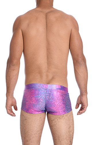 Gary Majdell Sport Mens Printed Hot Body Boxer Swimsuit (X-Large, Fuschia)