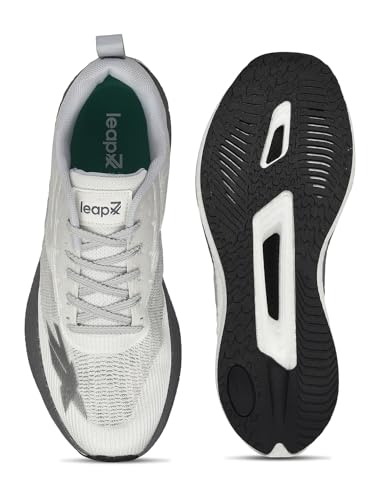 Image of Liberty Leap7x XLM-02 Lacing Sports Running Shoes for Men - White | Comfortable and Durable Lace-Up Closure - Suitable for Lacing Walking, Gym, Jogging, Outdoor Shoes for Gents - Cushioned Footbed