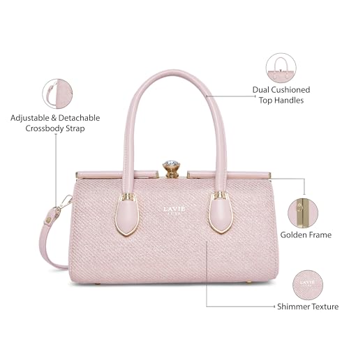 Image of Lavie Luxe Women's Glam Dazzle Satchel Bag | Satchel Handbag for Work | Ladies Purse | Stylish Shoulder Bag | Gift for Women