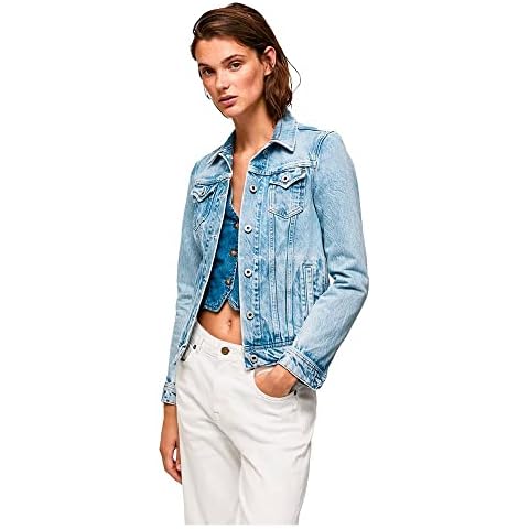 Pepe Jeans Women's Blue Thrift Jacket Cover