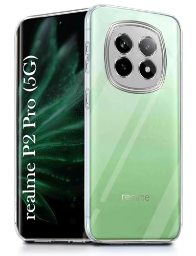 Image of Jkobi Back Cover for Realme P2 Pro (Silicone Clear Shockproof Case with Camera Protection | Soft and Flexible | Transparent)
