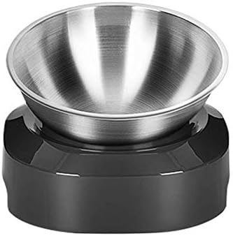 Elevated Cat Bowls with Stainless Steel Bowls, 15° Tilted Raised Cat Food and Water Bowls, Nonslip No Spill Pet Feeding Bowls for Cat…