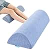 Zickskt Knee Pillow for Back Sleeping, Memory Foam Leg Pillow for Back Pain, Under Leg Support for Sleeping,Half Moon Bolster Pillow