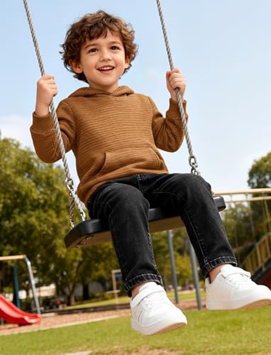 PATPAT Toddler Hoodies Boy's Hooded Sweatshirt with Pocket Solid Color Pullover Hoodies for Toddler Girl2