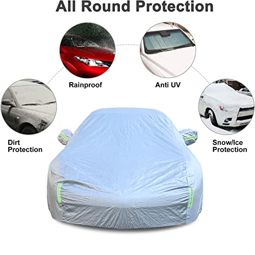Image of PIUGILH Car Cover Waterproof All Weather Rain Snow UV Sun Hail Protector Full Exterior Covers Compatible with Corvette C6 Z06 ZR1 2005-2013
