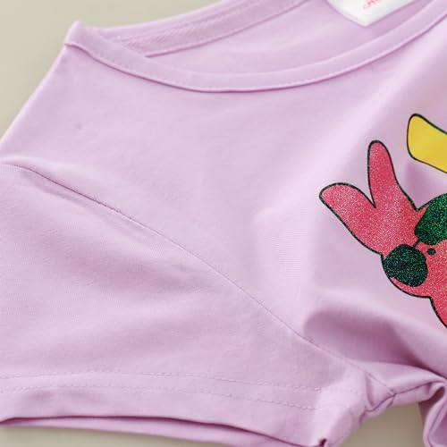 Image of Easter Shirts for Girls Kids Easter Gift Bunny T-Shirt Clothing 3-12 Years
