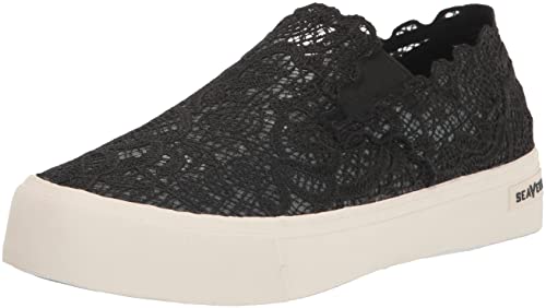 SEAVEES Baja Slip-On Platform Black Lace 9 B (M) - image 1