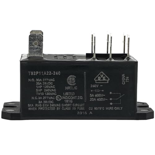 Relais T92P11A22-240 30A 240VAC 4-1393211-4 Potter & Brumfield DPST-NC