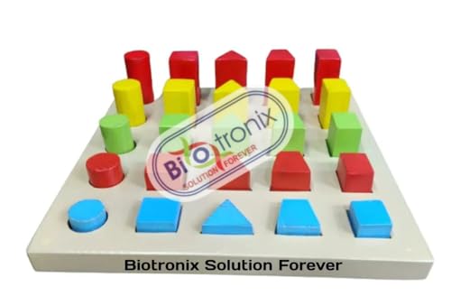Image of Wooden Peg Board for Occupational Therapy | Multi Color Peg Board 25 Pegs for Rehabilitation | Physiotherapy & Rehabilitation of Autistic and Cerebral Palsy Patients