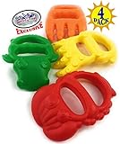 Matty's Toy Stop 7' Plastic Sand Digger Scoop Claws for Sand & Beach (Red, Yellow, Orange & Green)...