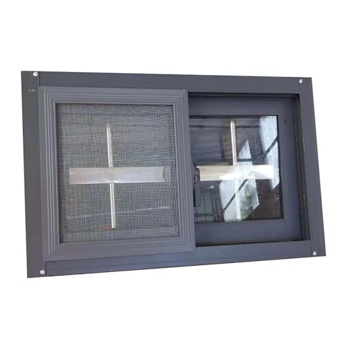 Genérico Ventanas De Granero con Vidrio Y Pantalla, Ventana Corrediza Horizontal for Sótano Grande, Ventana Pequeña con Bloqueo for Baños, Garajes Y Lofts(15.7x23.6in/40x60cm)