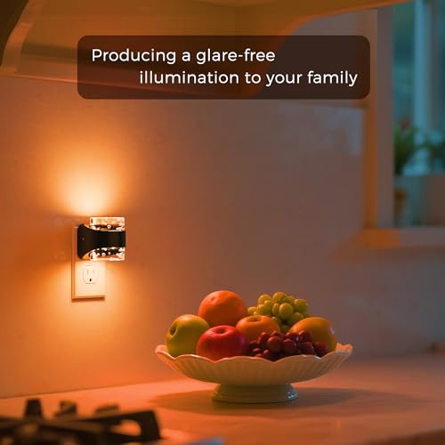 Image of L LOHAS LED Night Light, RGB Bubble Night Lights Plug into Wall, 2 Pack 10-Color Change Night Light,Dimmable Nightlights with Dusk to Dawn Sensor for Rooms Bathroom Hallway