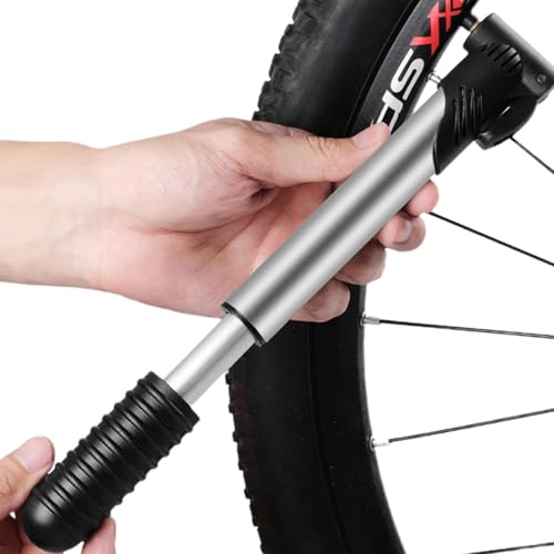 Portable Frame Pump - Compact Bicycles Pump With Frame Mount, High Pressure Hands Pumps Roads Mountain Bikes | Lightweight Easy To Carry Bikes Tire Pump, Universals Valve Adapters For Quick Inflations