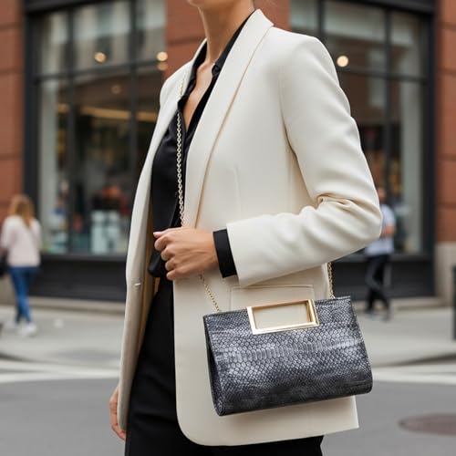 Image of Gets Clutch Purses for Women PU Leather Evening Handbag for Formal Wedding Party Clutches Small Crossbody Bag with Chain
