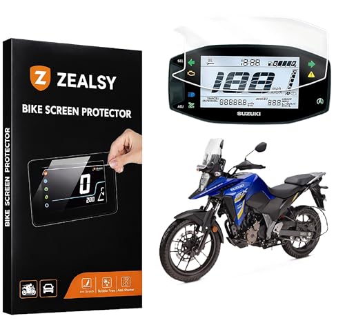 Image of Screen Guard Compatible For Suzuki V-Strom SX 250 - 9H Scratch Resistant Screen Shield | Shatter-Proof, Ultra-Clear & Adventure-Ready Digital Instrument Cluster Protector (1 Pack)