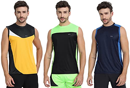 Image of FTX Men's Dri-Fit Round Neck T-Shirt - Black, Gold, Navy Blue (709 6-709 8-709 10)