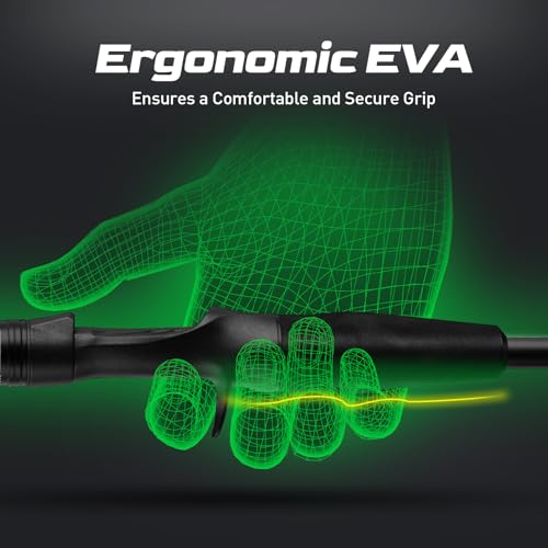 handing m1 bass fishing rod fast action spinning amp casting rod with fuji guide rings for trout walleye bass northern pike muskie snook redfish