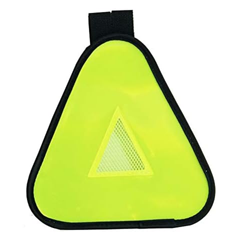 Vincita Reflective Yield Symbol with Hook and Loop Strap - High Visibility for Safety at Night - Safety Reflector for Bike Rack - Bicycle Reflective Accessories (Green) Cover