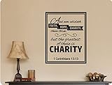 29'x24' and Now Abideth Faith Hope Charity 1 Corinthians 13:13 Wall Decal Sticker Art Home DŽcor