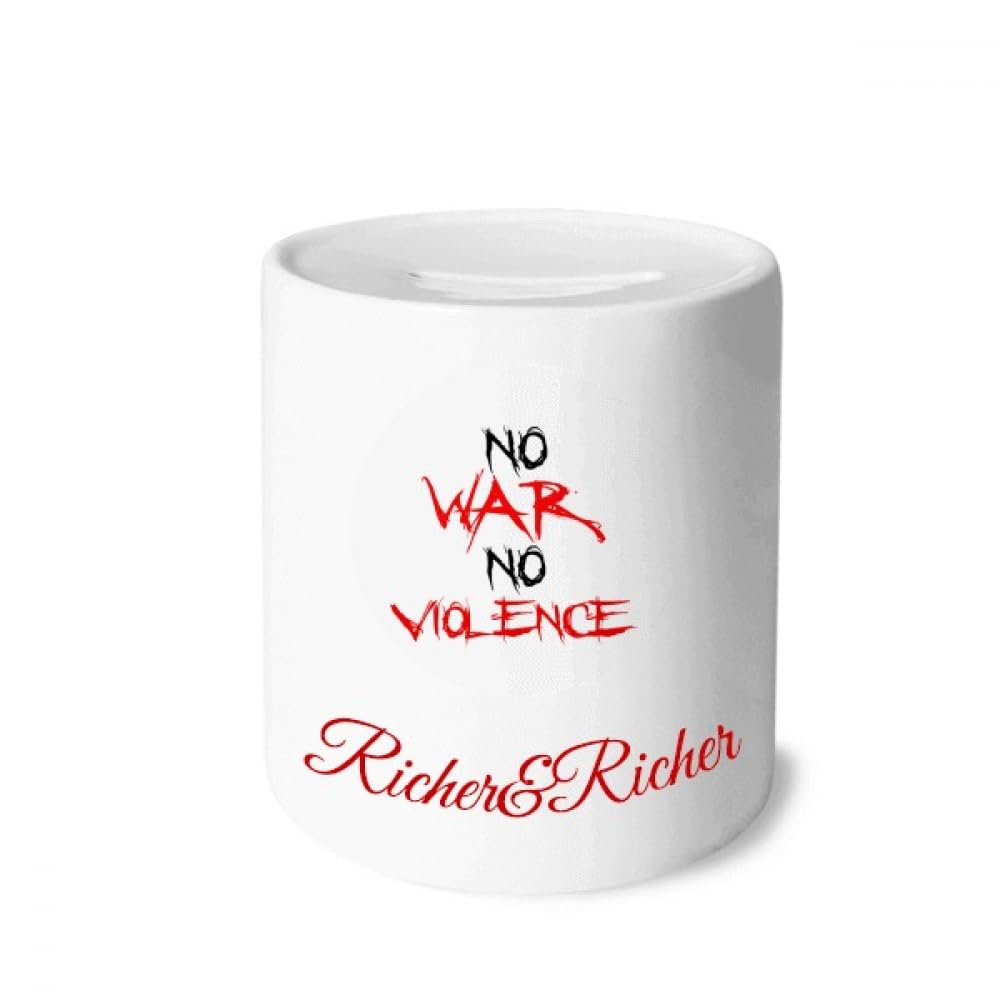Tirelire message paix et amour déco salon No War No Violence