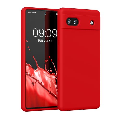 kwmobile Case Compatible with Google Pixel 6a Case - TPU Silicone Phone Cover with Soft Finish - Red