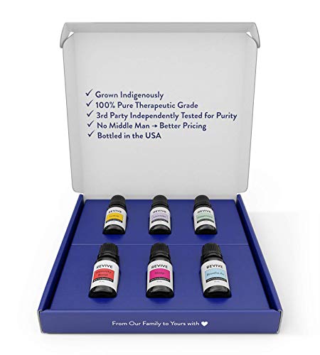 Basics Kit By Revive Essential Oils - 100% Pure Therapeutic Grade, For Diffuser, Humidifier, Massage, Aromatherapy, Skin & Hair Care - Cruelty Free - Unrefined Oils With No Fillers. #TOP1