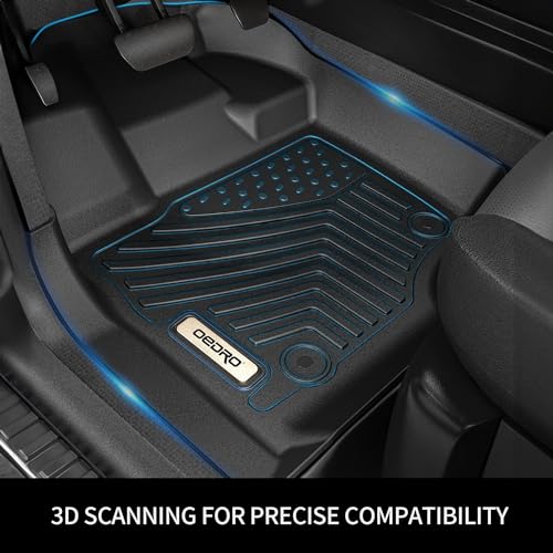 OEDRO Floor Mats Fit for Toyota 4Runner 2024-2013 / Lexus GX460 2014-2023, TPE All-Weather 4Runner Car Mats Includes 1st and 2nd Row Full Set Liners, Black by OEDRO - Image 8