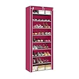 schuhschrank rot Platzsparend – Dank des modularen Designs können die Schuhregalfächer geteilt und Böden für Stiefel (bis zu 17 cm pro Boden) herausgenommen werden. Geeignet für enge Räume wie Schränke (30 cm tief) und Ecken.