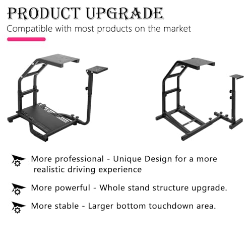 Soporte ajustable para volante para simuladores de carreras, compatible con la mayoría de ruedas de carreras, mejora la experiencia de juego