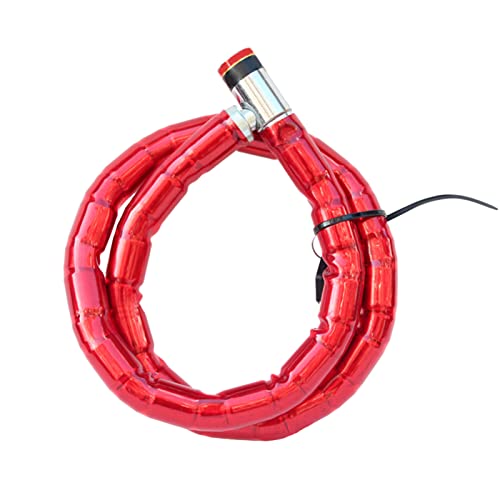 Candado de Cable para Bicicleta Rojo miniatura 4