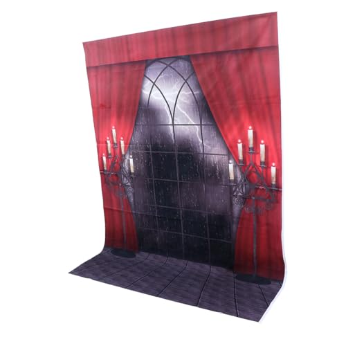 Toile de fond photo Halloween avec effet fenêtre 3D réaliste en vinyle