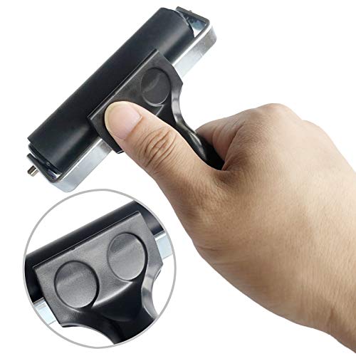 Benvo Rubber Brayer 4 Inch Rubber Roller For Printmaking, Painting, Applying Glue, Wallpaper, Block Stamping Anti Skid Construction Tools With Hard Rubber Drum(Black, Classic Version) #TOP3