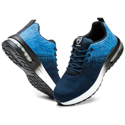 Image of Steel Toe Shoes for Men Women Lightweight Comfortable Work Shoes Indestructible Slip Resistant Safety Shoes for Construction