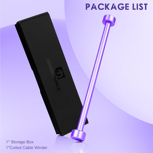 Image of ATTACK SHARK Coiled Keyboard Cable Winder-7.87inch Fixed Rod Compatible with GunMjo /RK61 /EPOMAKER Mix 99% All Custom USB C Cable,Line Management Pole for Mechanical Gaming Keyboard-RC01,Purple
