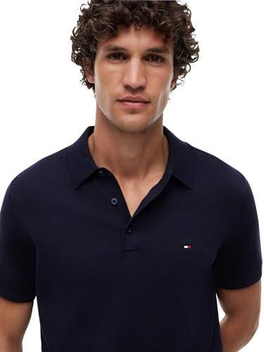 Image of Tommy Hilfiger Men's Lightweight Cotton Knit Short Sleeve Polo Shirt