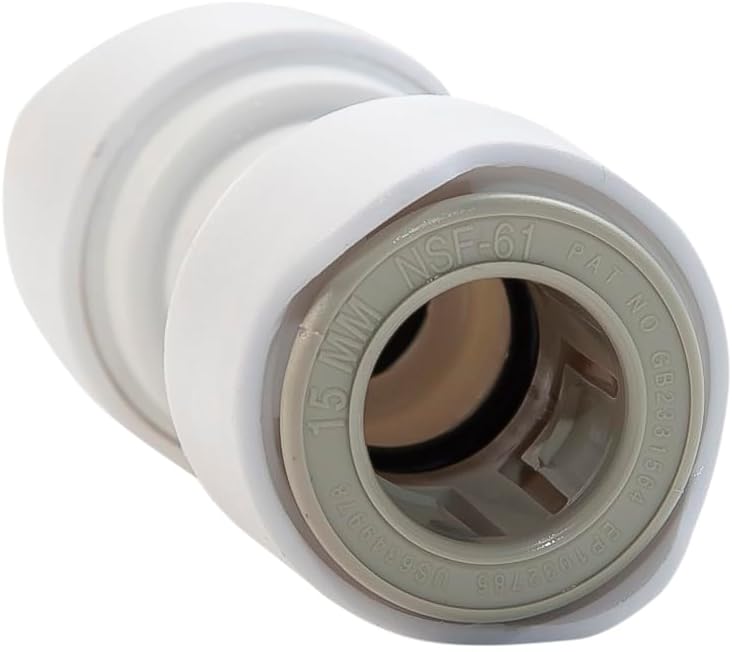 Whale Quick-Connect 15mm Straight Plumbing Connector with 15 MM marking