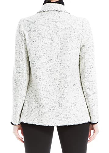 Max Studio Women's Tweed Drape Jacket with Pockets3