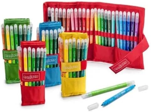 Carioca Colouring Case with 24 Felt Tip Pens for Home, Office, School.