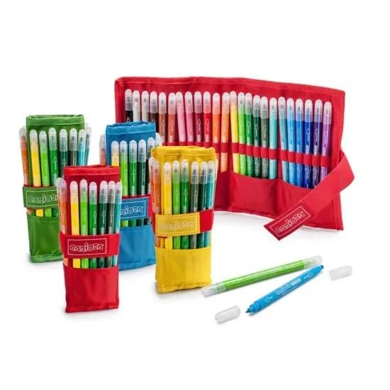 Carioca Colouring Case with 24 Felt Tip Pens for Home, Office, School.